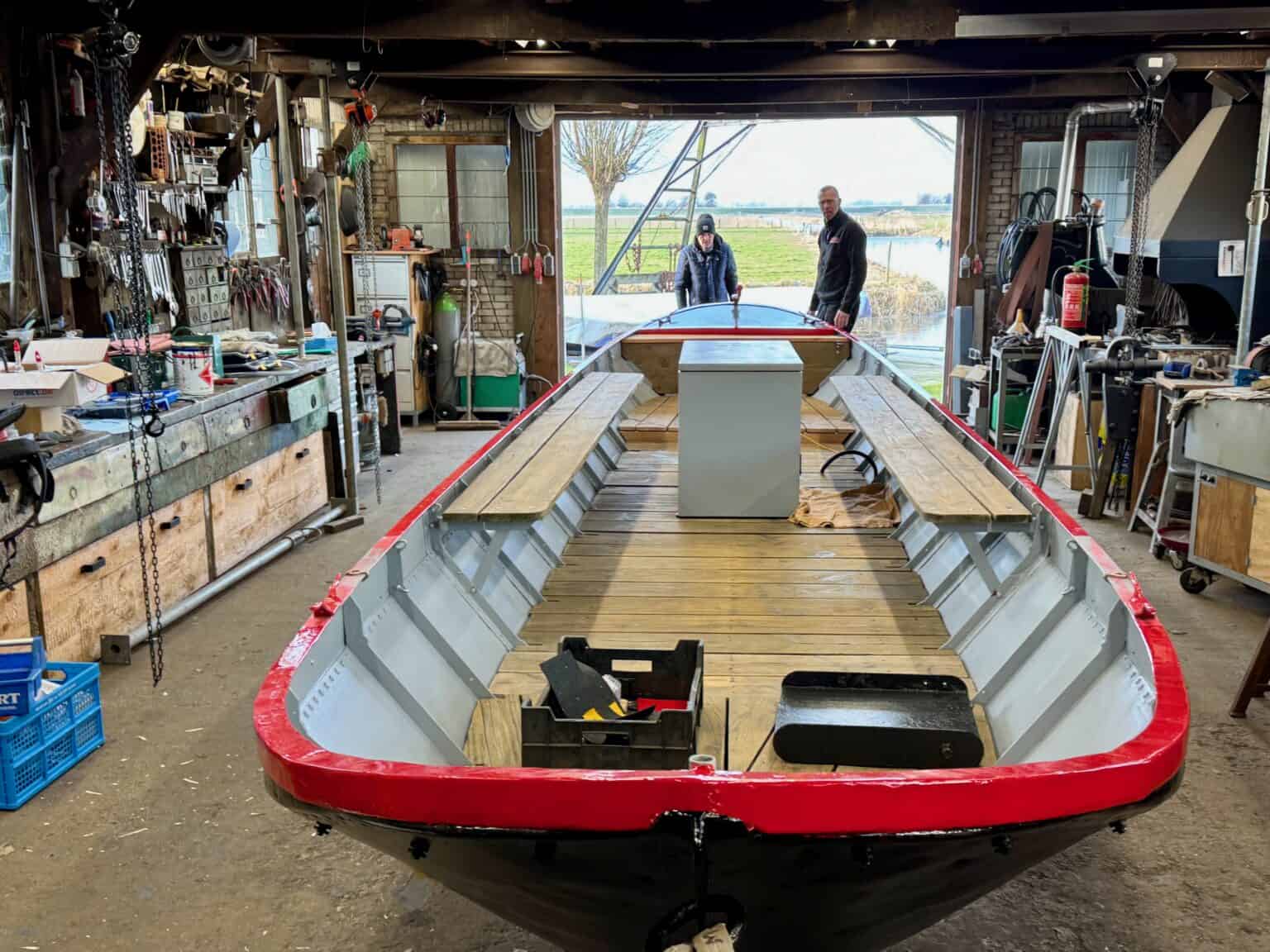Cornelis Vetus E-line eerste rondje bij Scheepswerf Potveer