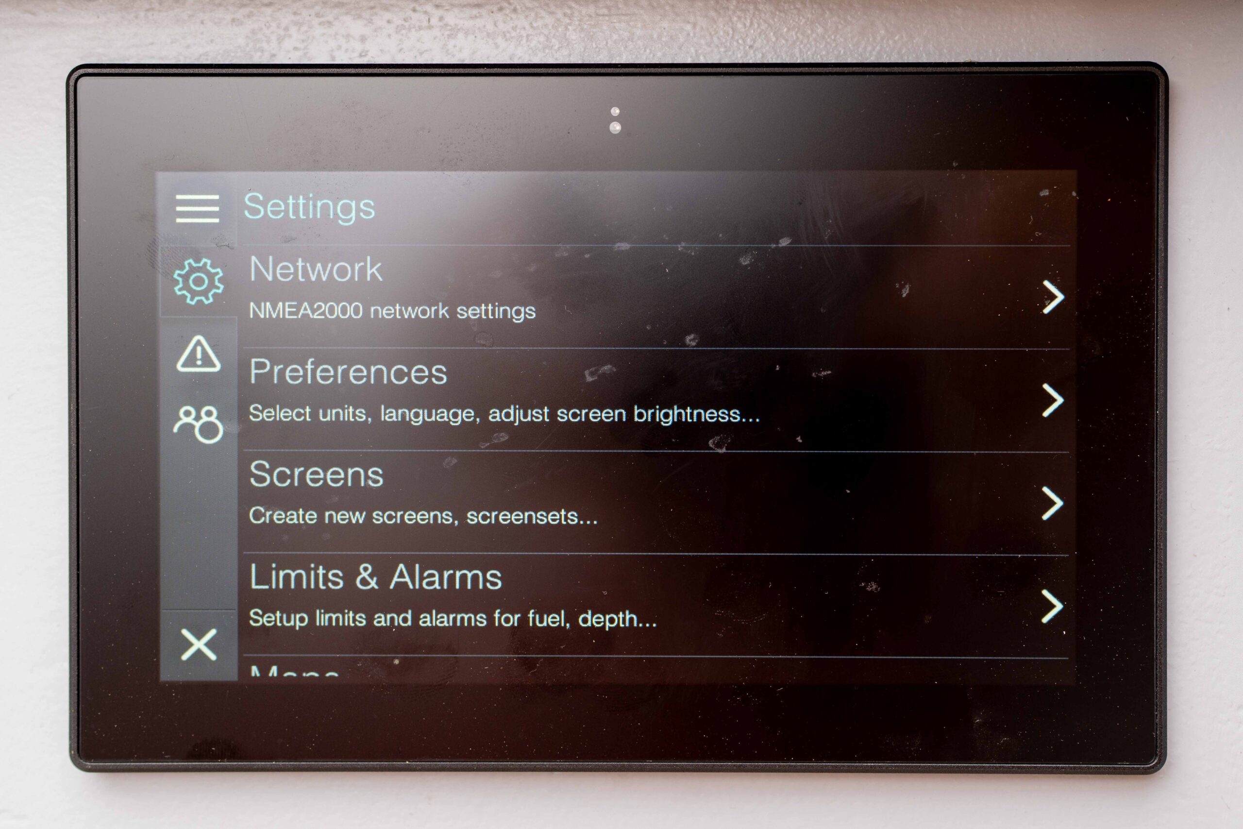 In detail: Het optionele 7" multifunctionele VETUS NMEA 2000 display 8 vetus nmea 2000 display e line settings